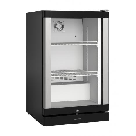 Liebherr BCv 1103 744 típusú, kereskedelmi, üvegajtós hűtőszekrény, fekete