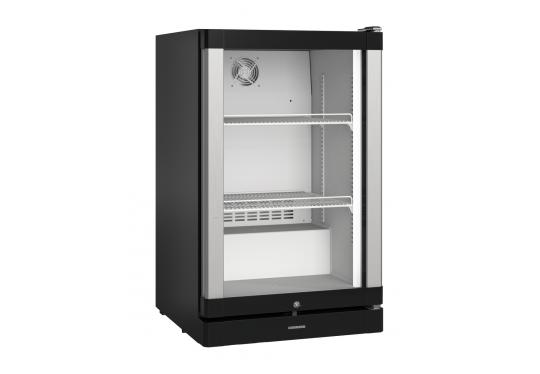 Liebherr BCv 1103 744 típusú, kereskedelmi, üvegajtós hűtőszekrény, fekete